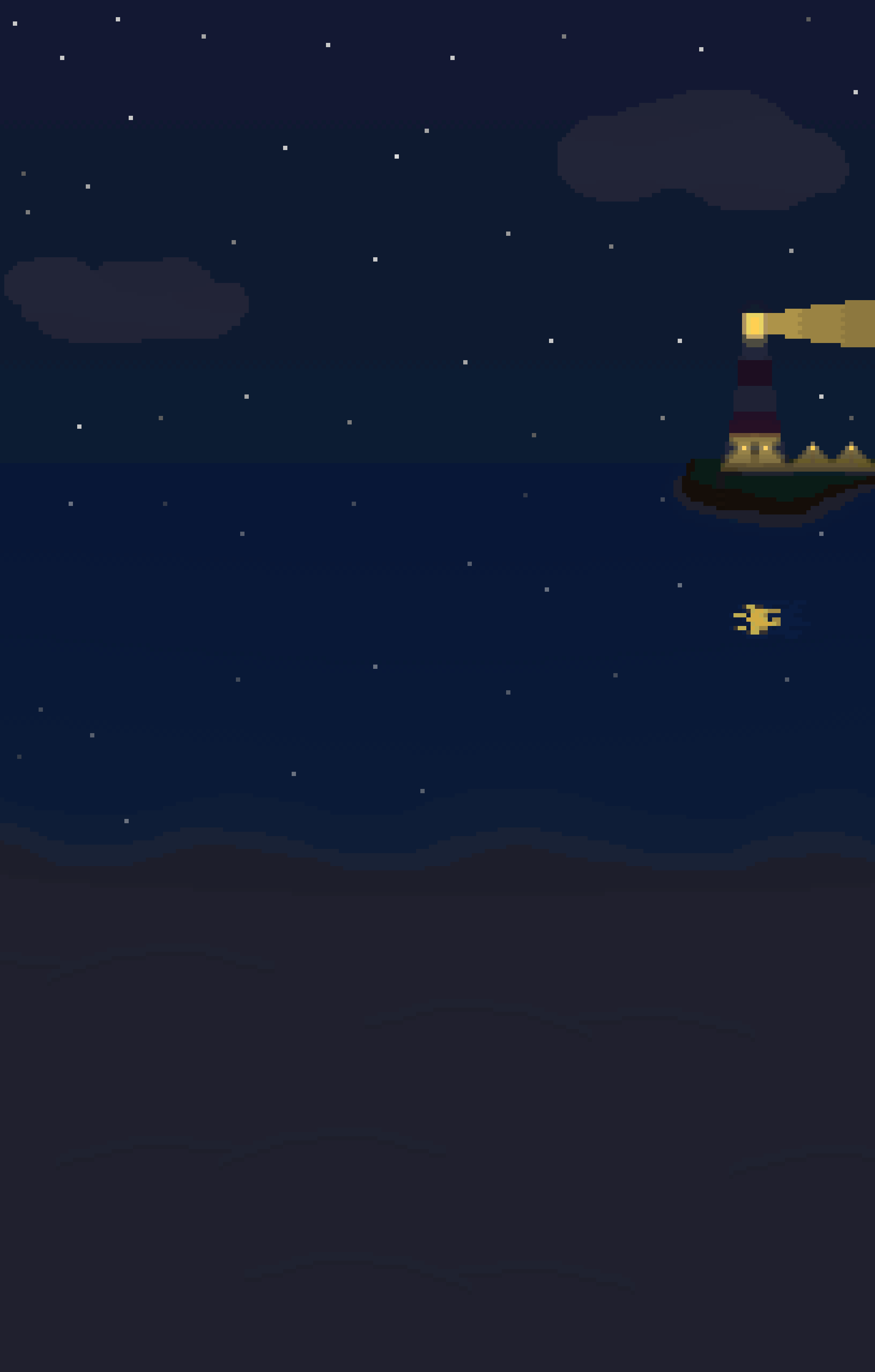 Pixelate Summer Beach Night vertical